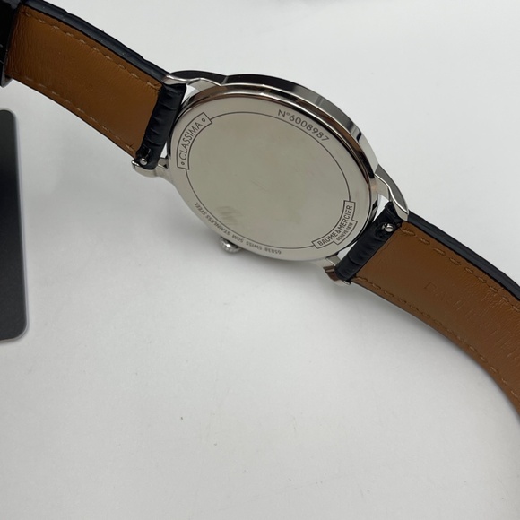 Baume & Mercier Classima Quartz White Dial Black Leather Men's Watch 10414 - Picture 11 of 16